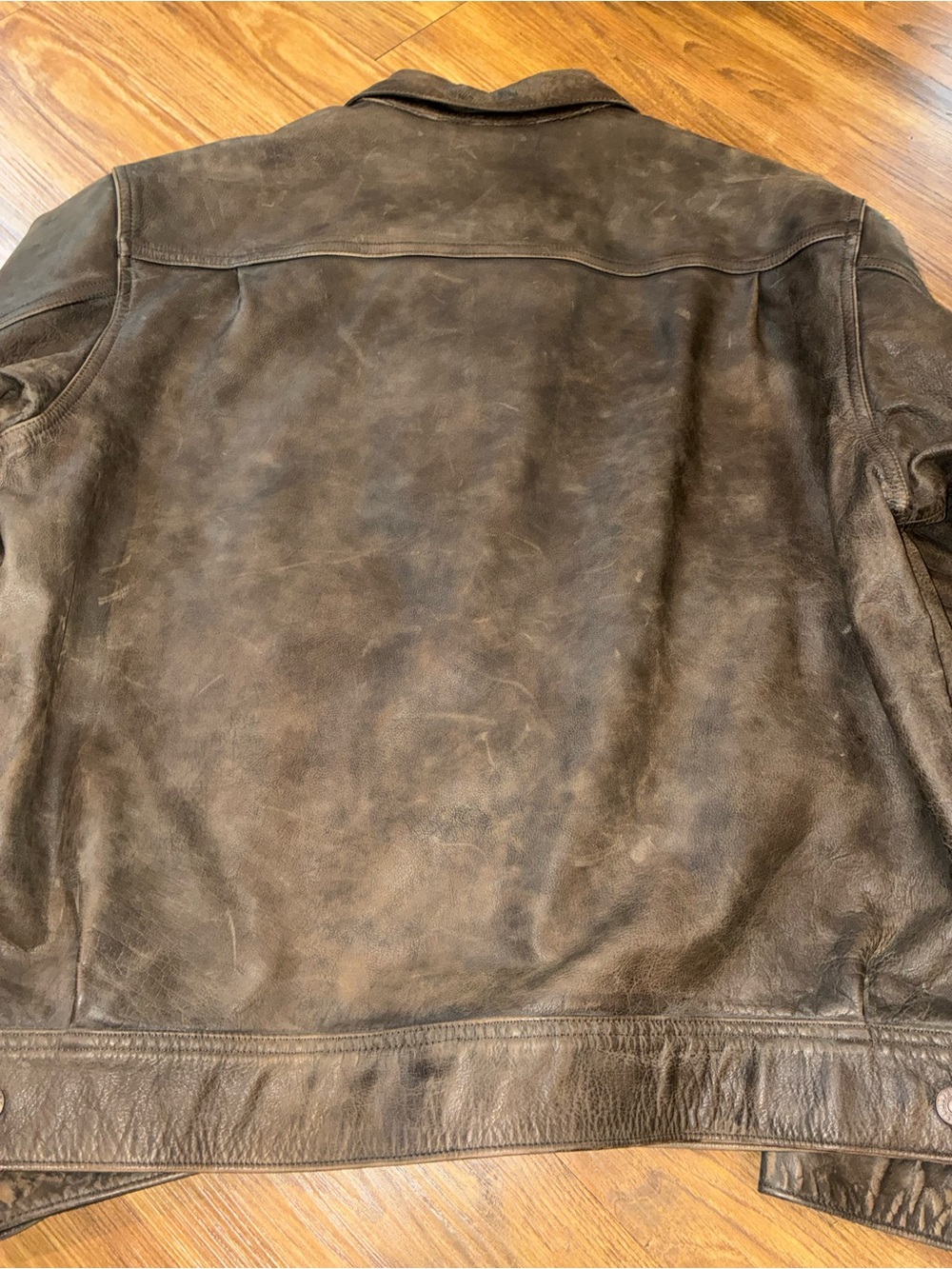 RRL Type 2 Buffalo Leather Brown Jacket - Picture 15 of 16